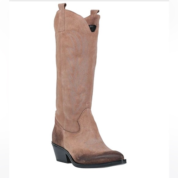 NEW Brown Leather Cowboy Boots - Picture 2 of 8